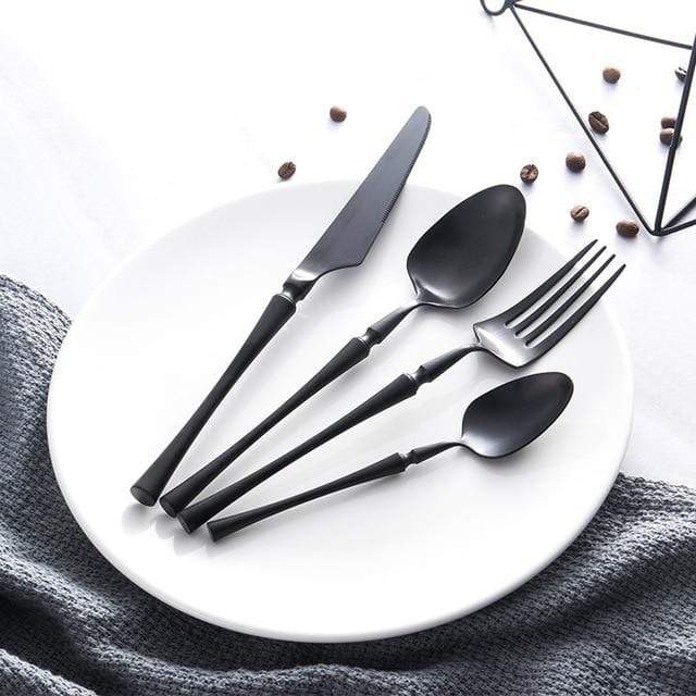 Nefertari Elegant Stainless Steel Flatware 4-Piece Set | Lersk