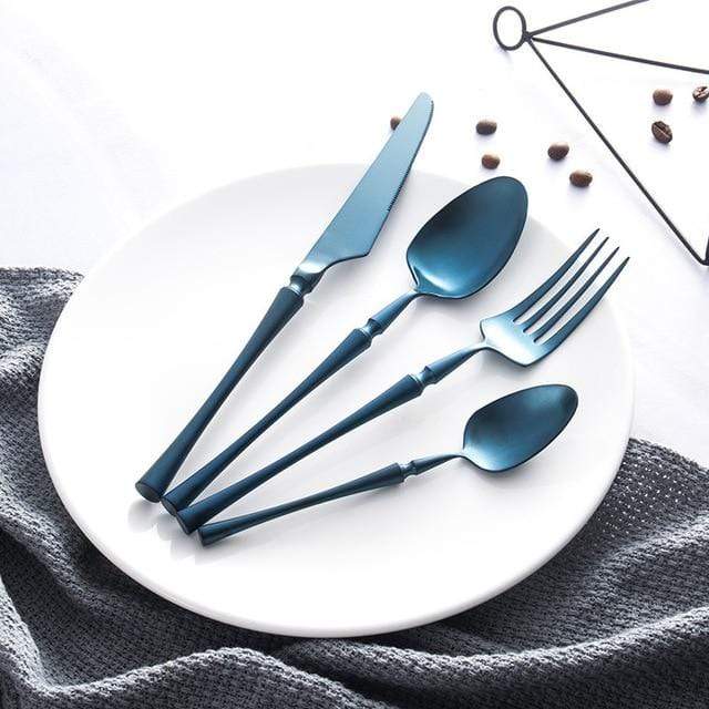 Nefertari Elegant Stainless Steel Flatware 4-Piece Set | Lersk