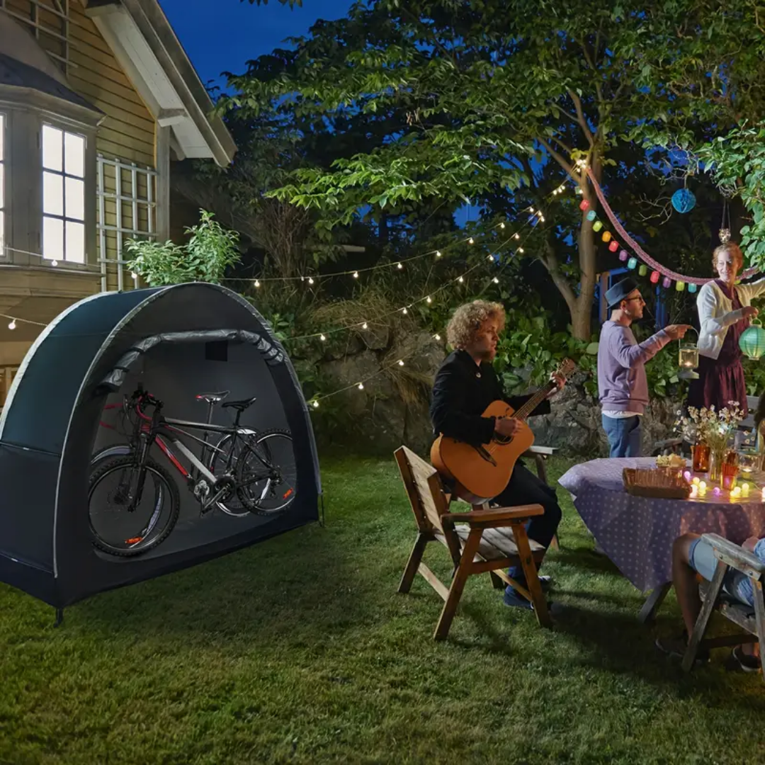 Tenda impermeabile per deposito biciclette per due biciclette, ideale per garage, cortili e parcheggi all'aperto | Lersk