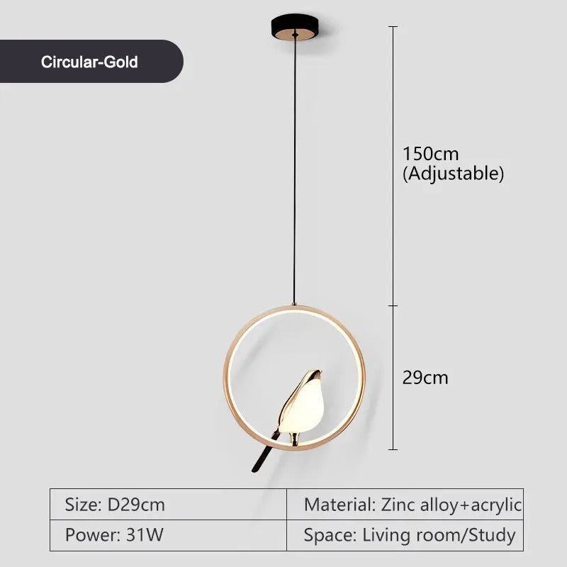 LumaBird Circle LED pendel til moderne lofter | Lersk