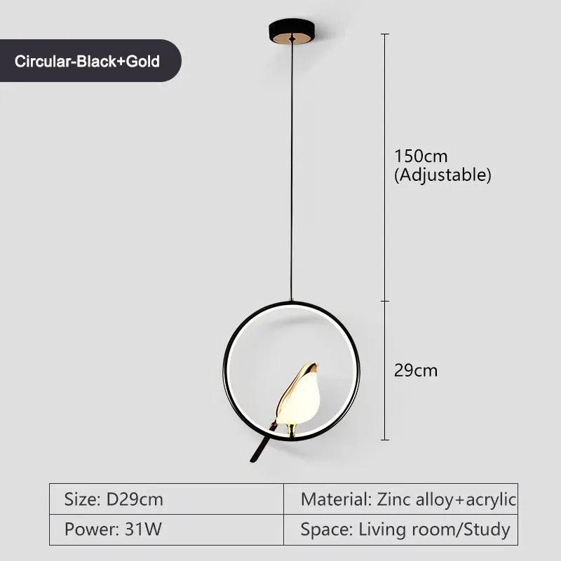 LumaBird Circle LED pendel til moderne lofter | Lersk