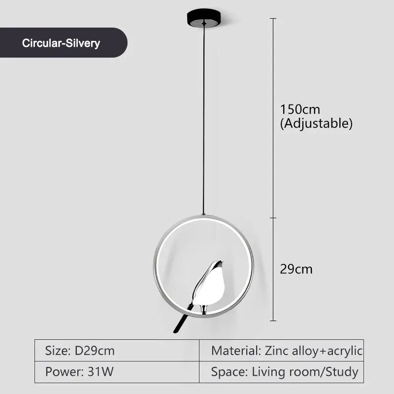 LumaBird Circle LED pendel til moderne lofter | Lersk