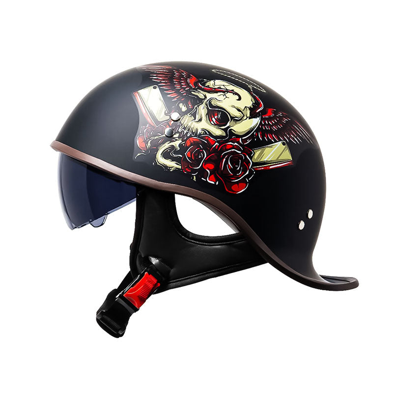 VoltGlide Half Helmet Visor For Motorcycles DOT Certified | Lersk