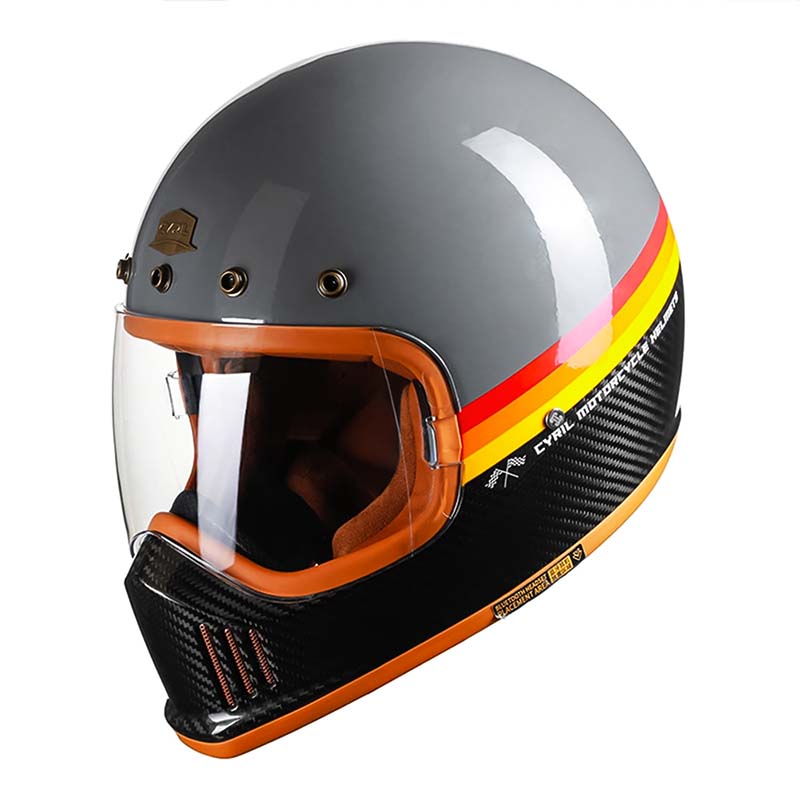 Casque intégral de moto en fibre de carbone certifié DOT ECE pour motards F380G | Lersk