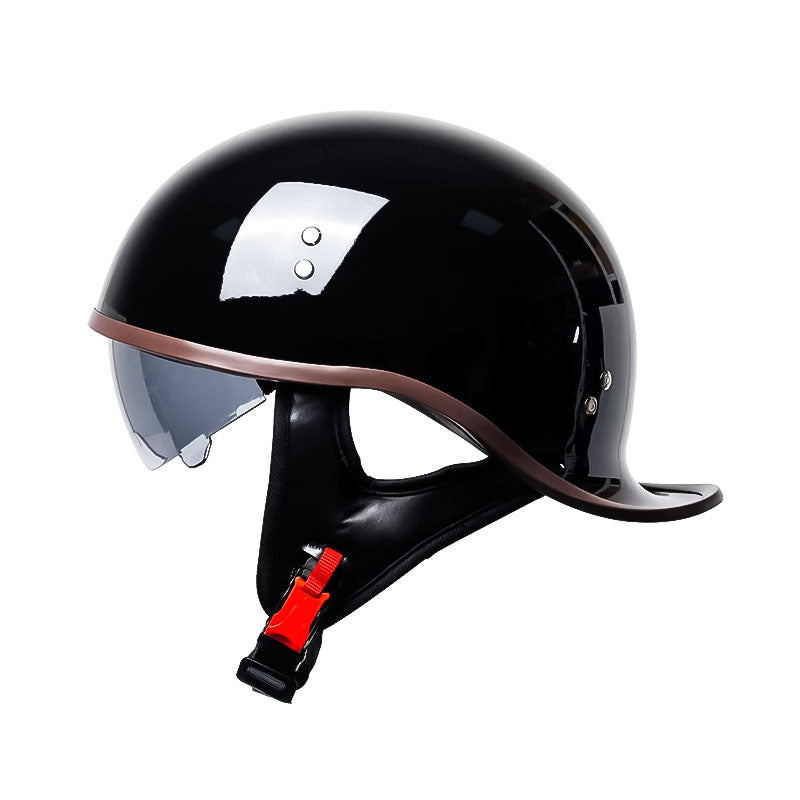 Apex Ridge Halv Hjelm Visir Til Motorcykler DOT Certificeret | Lersk