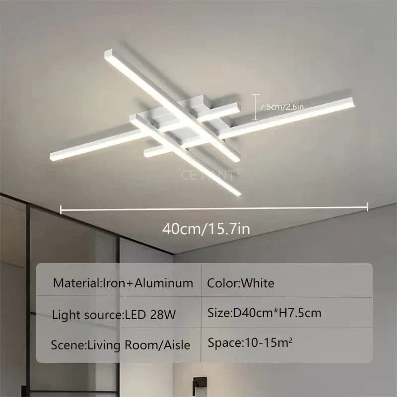 AuroraArc Lampada da Soffitto LED con Luce Morbida Risparmio Energetico Diametri 30 40 50 cm | Lersk