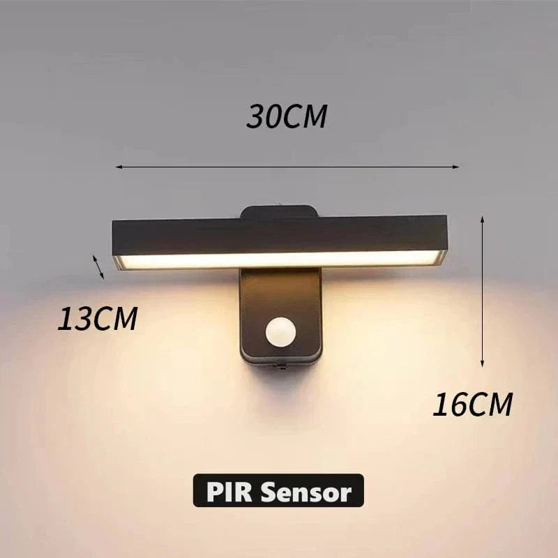 Auron IP65 PIR Motion Sensor Outdoor Wall Light, Rotatable | Lersk