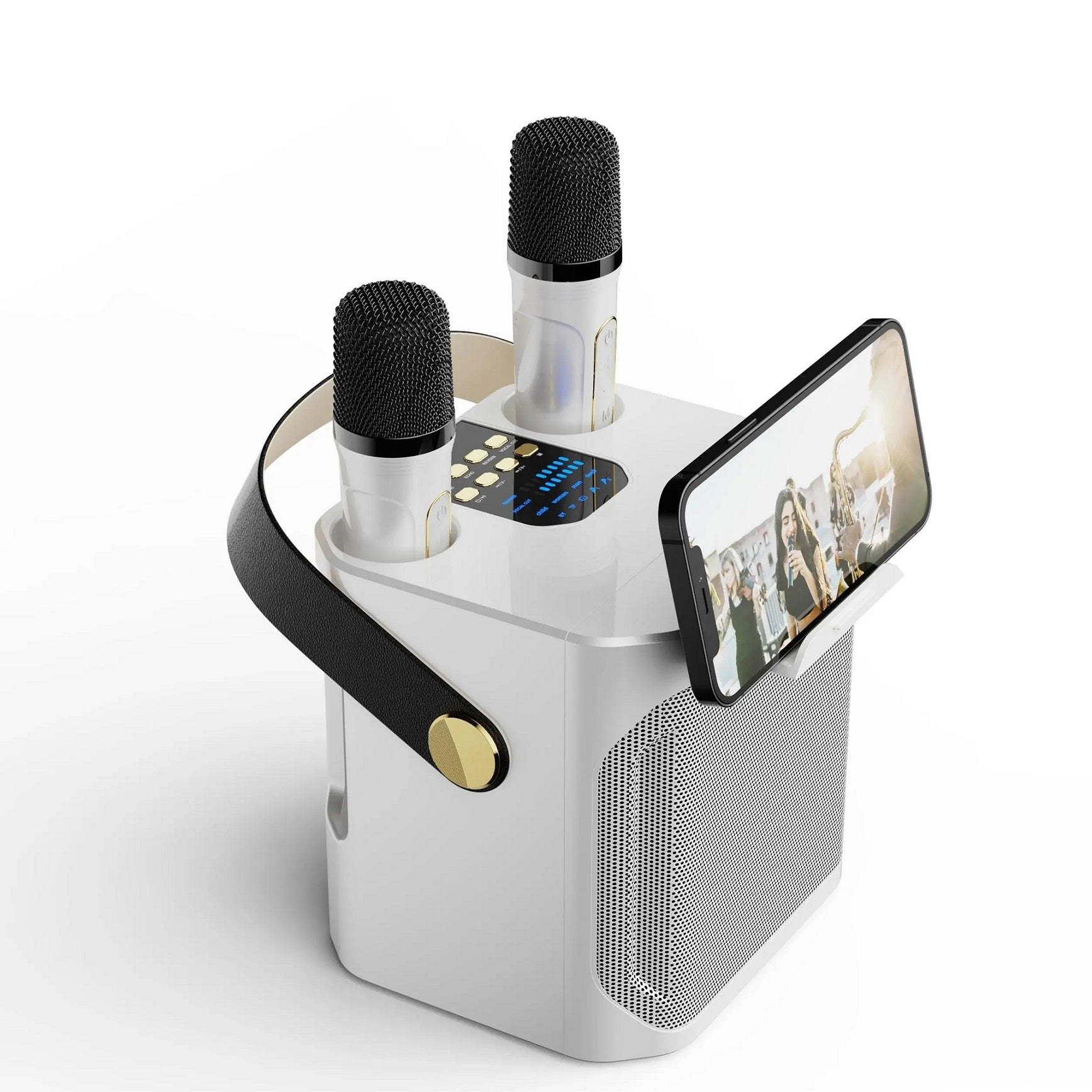 Potężny przenośny, ładowalny głośnik karaoke Bluetooth | Lersk