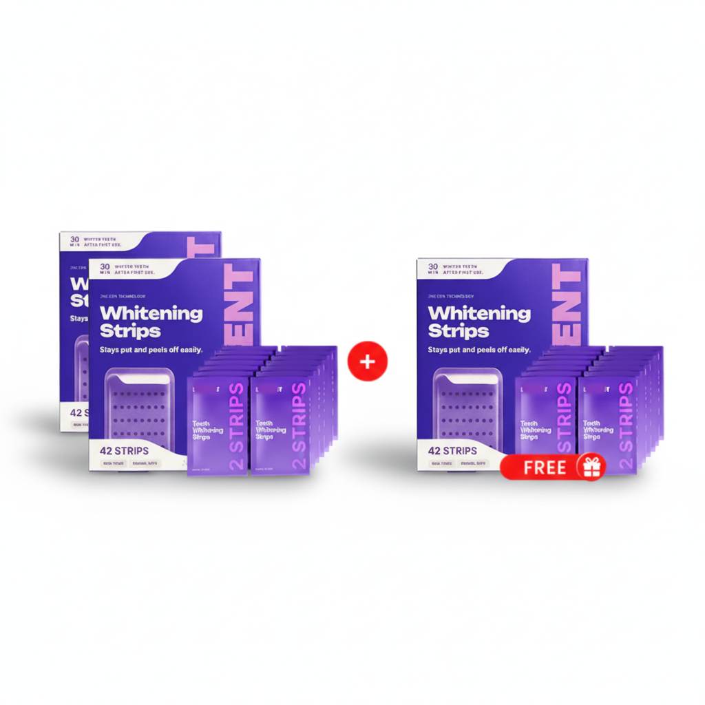V34 Purple Whitening Strips – Instant Color-Correcting Teeth Whitening with PAP+ Technology | Lersk