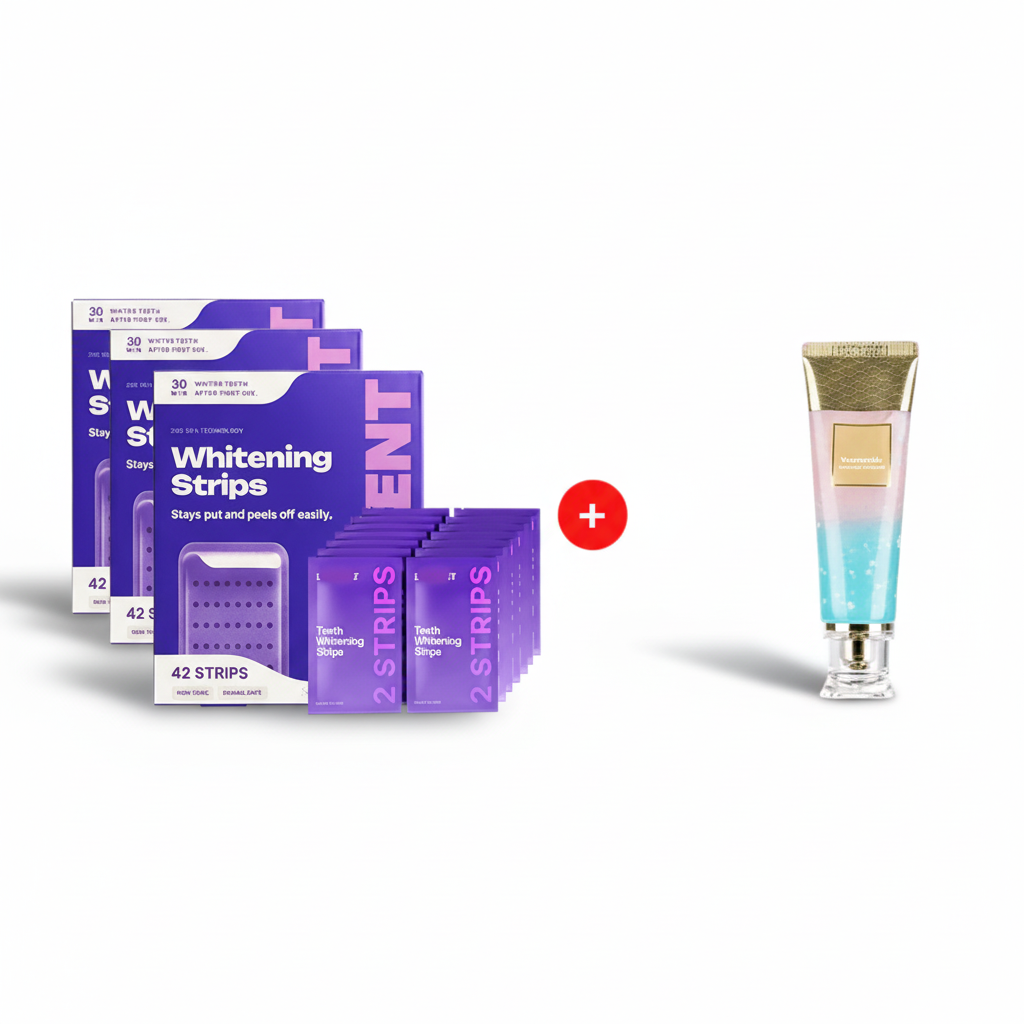 V34 Purple Whitening Strips – Instant Color-Correcting Teeth Whitening with PAP+ Technology | Lersk