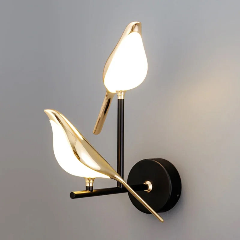 LED Bird Wall Lamp Cozy Nordic Night Light For Home Decor | Lersk