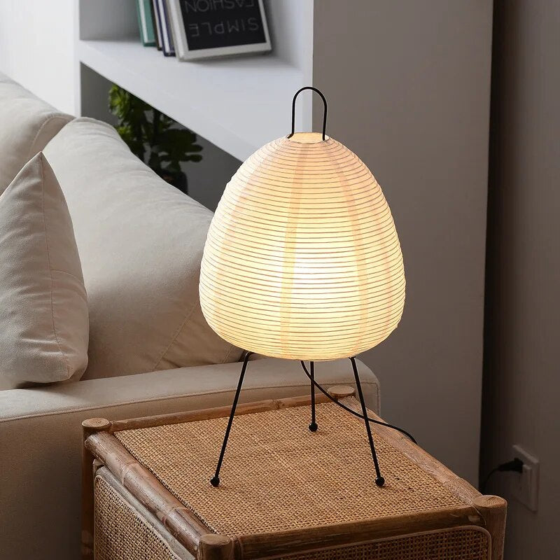 Lâmpada de Mesa LED de Papel de Arroz Japonês para Casas Serenas | Lersk